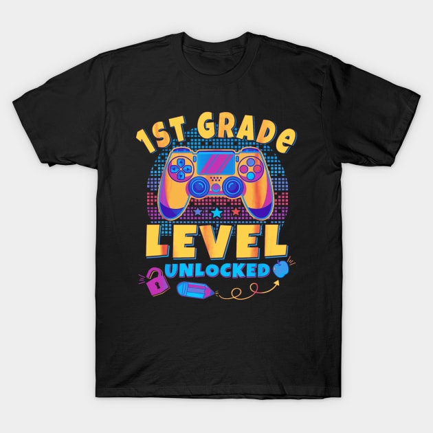 1st grade level unlocked controller T-Shirt by Mega-st